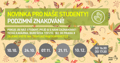 Podzimní znakování pro studenty je tu!!!